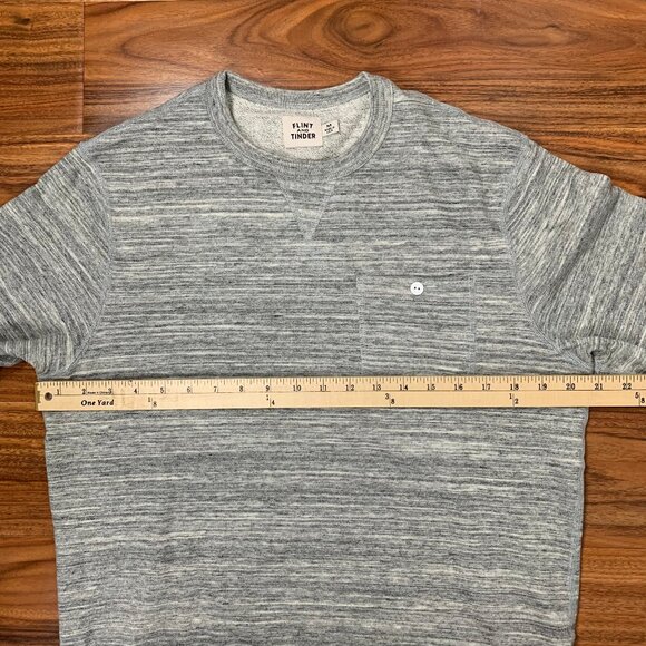 Flint and Tinder Men's Gray Space Dye Sweatshirt Medium Made in USA Long-Sleeve - Picture 7 of 7